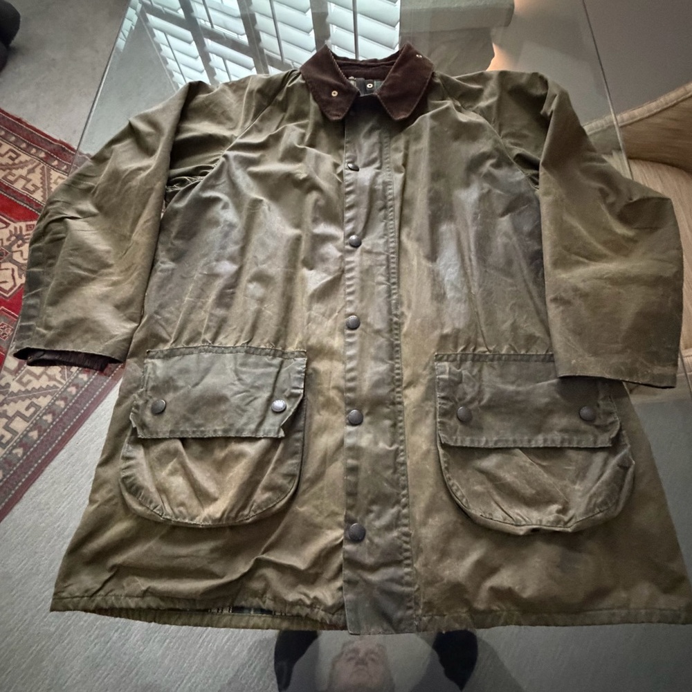 Barbour Dark Green Waxed Field Jacket